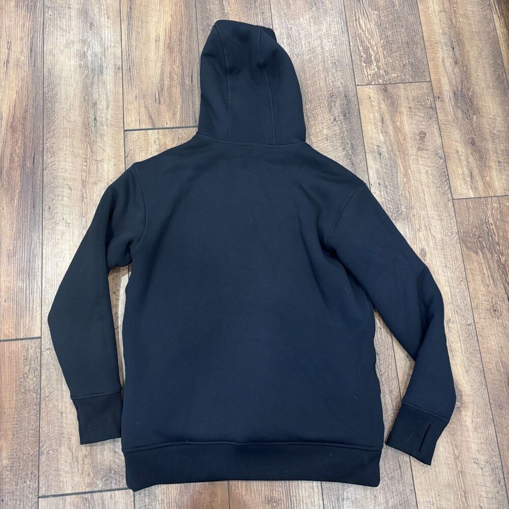 Athleta Hoodie Women’s Small Solstice Reversible Sherpa Hooded Sweatshirt Black - Picture 3 of 9